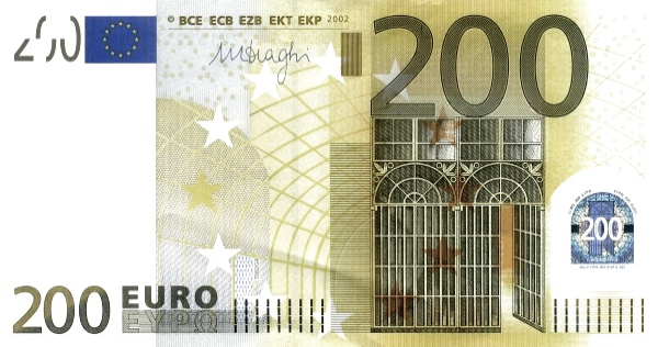 (058) European Union P19Z - 200 Euro (2002-Draghi)